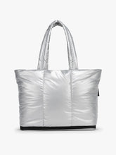 Luka Expandable Laptop Tote in Silver