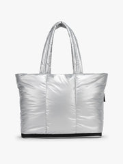 Luka Expandable Laptop Tote in Silver