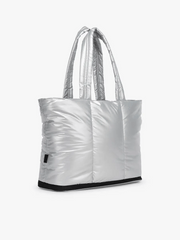 Luka Expandable Laptop Tote in Silver