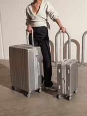 Ambeur 2-Piece Luggage Set in Silver