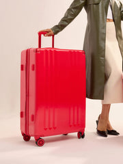 Ambeur Large Luggage in Metallic Red