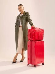 Ambeur Medium Luggage in Metallic Red