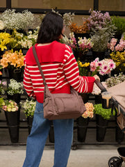 Crossbody Diaper Bag in Hazelnut