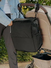 Diaper Backpack with Laptop Sleeve in Black
