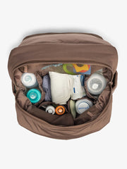 Diaper Backpack with Laptop Sleeve in Hazelnut