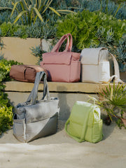 Diaper Backpack with Laptop Sleeve in Oatmeal