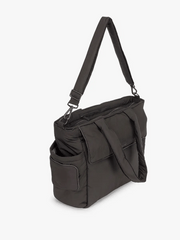 Diaper Tote Bag with Laptop Sleeve in Black