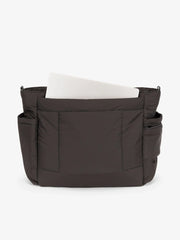 Diaper Tote Bag with Laptop Sleeve in Black