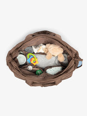 Diaper Tote Bag with Laptop Sleeve in Hazelnut