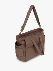 Diaper Tote Bag with Laptop Sleeve in Hazelnut