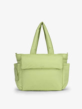 Diaper Tote Bag with Laptop Sleeve in Lime