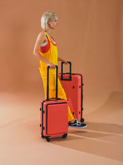 Hue Front Pocket Carry-On Luggage in Poppy