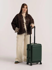 Hue Front Pocket Carry-On Luggage in Emerald