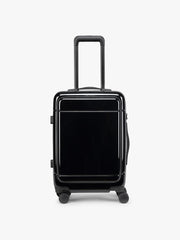 Hue Front Pocket Carry-On Luggage in Glazed Black