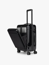 Hue Front Pocket Carry-On Luggage in Glazed Black