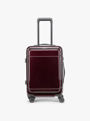 Hue Front Pocket Carry-On Luggage in Glazed Dark Cherry