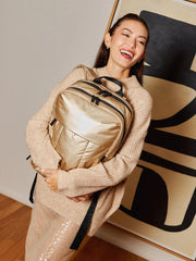 Luka 15 inch Laptop Backpack in Gold