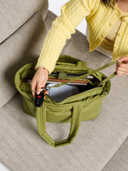 Luka Expandable Laptop Tote in Pistachio