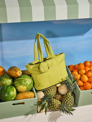 Luka Expandable Laptop Tote in Celery