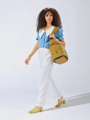 Luka Expandable Laptop Tote in Khaki