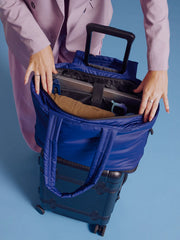 Luka Expandable Laptop Tote in Navy