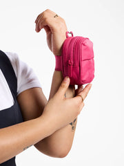 Luka Backpack Zip Bag Charm in Dragonfruit