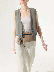 Luka Backpack Zip Bag Charm in Chocolate