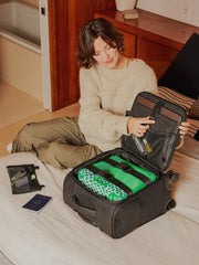 Luka Soft-Sided Mini Carry-On Luggage in Matte Black