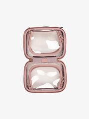 Small Clear Cosmetics Case in Mauve