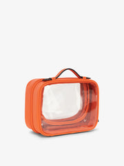 Small Clear Cosmetics Case in Papaya