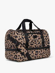 Stevyn Duffel Bag with Shoe Compartment in Cheetah