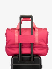 Stevyn Duffel Bag with Shoe Compartment in Dragonfruit