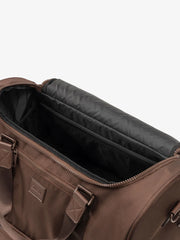 Stevyn Duffel Bag with Shoe Compartment in Walnut