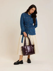 Luka Mini Tote in Glazed Dark Cherry