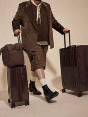 Ambeur 2-Piece Luggage Set in Walnut