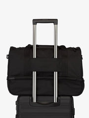 Stevyn Duffel Bag with Shoe Compartment in Black