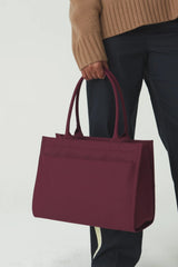 The Book Tote in Burgundy