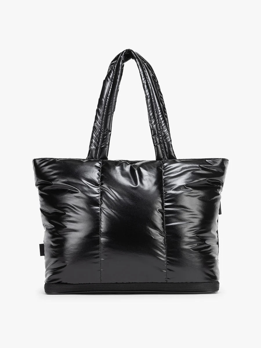 Luka Expandable Laptop Tote in Glazed Black