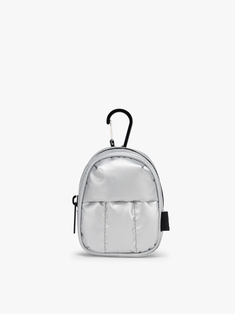 Luka Backpack Zip Bag Charm in Silver
