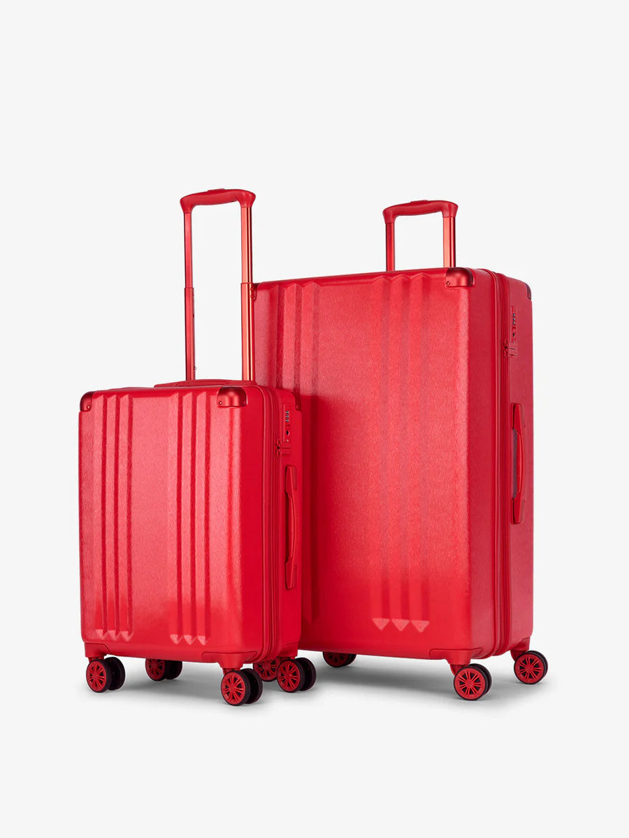 Ambeur 2-Piece Luggage Set in Metallic Red