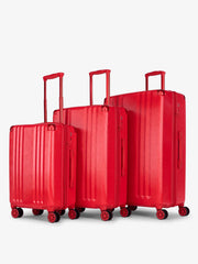 Ambeur 3-Piece Luggage Set in Metallic Red
