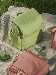 Diaper Backpack with Laptop Sleeve in Lime