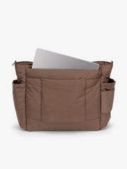 Diaper Tote Bag with Laptop Sleeve in Hazelnut