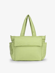 Diaper Tote Bag with Laptop Sleeve in Lime