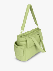 Diaper Tote Bag with Laptop Sleeve in Lime