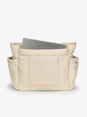 Diaper Tote Bag with Laptop Sleeve in Oatmeal