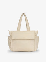 Diaper Tote Bag with Laptop Sleeve in Oatmeal