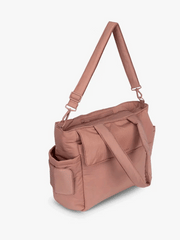 Diaper Tote Bag with Laptop Sleeve in Peony