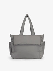 Diaper Tote Bag with Laptop Sleeve in Slate