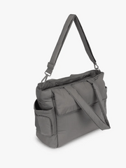 Diaper Tote Bag with Laptop Sleeve in Slate